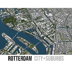 3D Rotterdam - city and surroundings